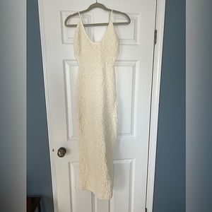 Free people cream fitted dress